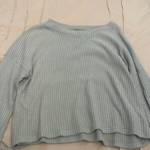 Light Blue Cropped Sweater